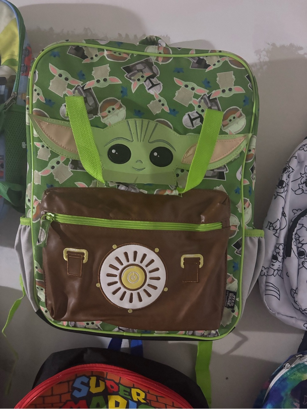 Star Wars Grogu Kids Backpack - Green and Brown